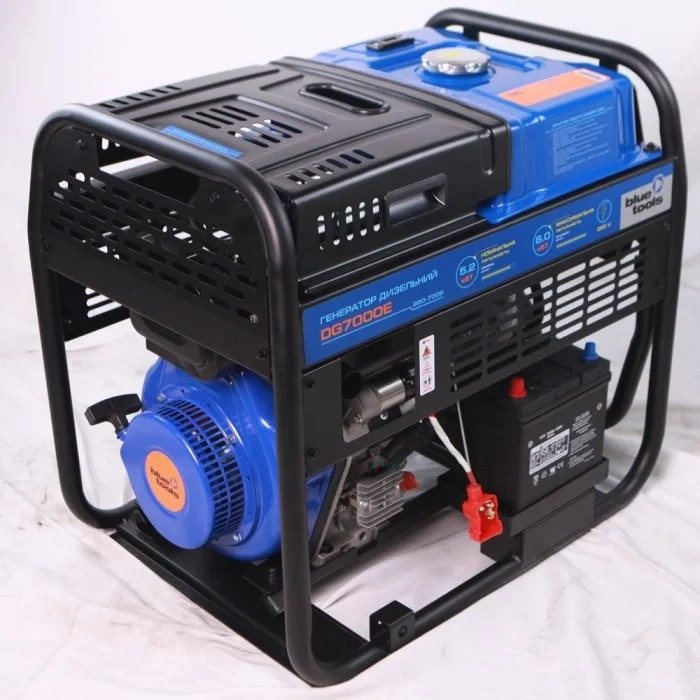 Генератор дизельний BLUETOOLS DG7000E 5 кВт, синхронний, фото 1