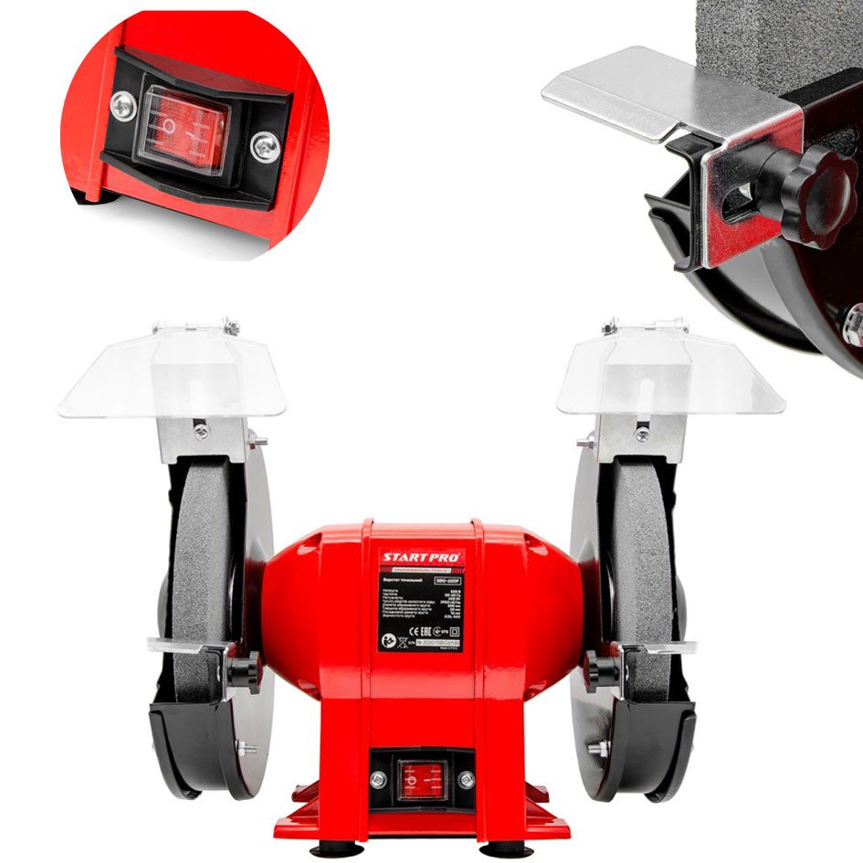 Точильний верстат, точило Start Pro SBG-600F, 200 мм, фото 1