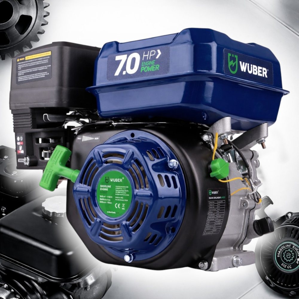 Бензиновий двигун OHV WUBER W41001 7кВт 20мм двигун внутрішнього згорання, фото 1
