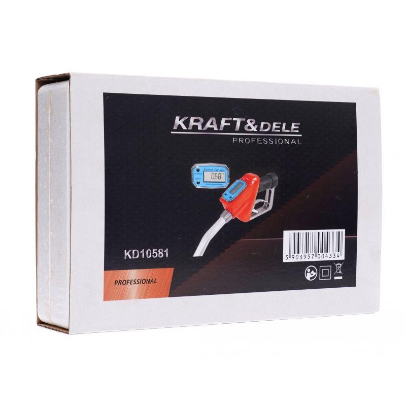 Електричний паливний пістолет для заправки 0,25МПа 20-75л/хв Kraft&Dele KD10581 пістолет/наповнювач, фото 1