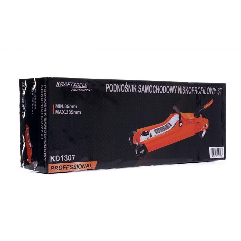 Низькопрофільний підкатний домкрат 3 т Kraft&Dele KD1307 гідравлічний домкрат з нижнім підхопленням, фото 1