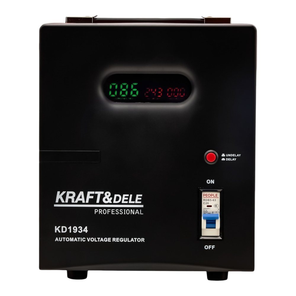 Стабілізатор напруги побутовий 3000 Вт Kraft&Dele KD1934 стабілізатор напруги для будинку, фото 1