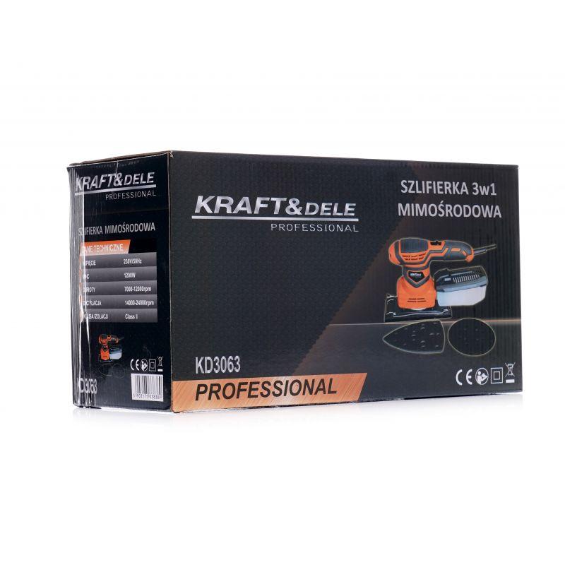 Шліфмашина орбітальна 1200 Вт, 125 мм Kraft&Dele KD3063 шліфмашина по дереву, фото 1