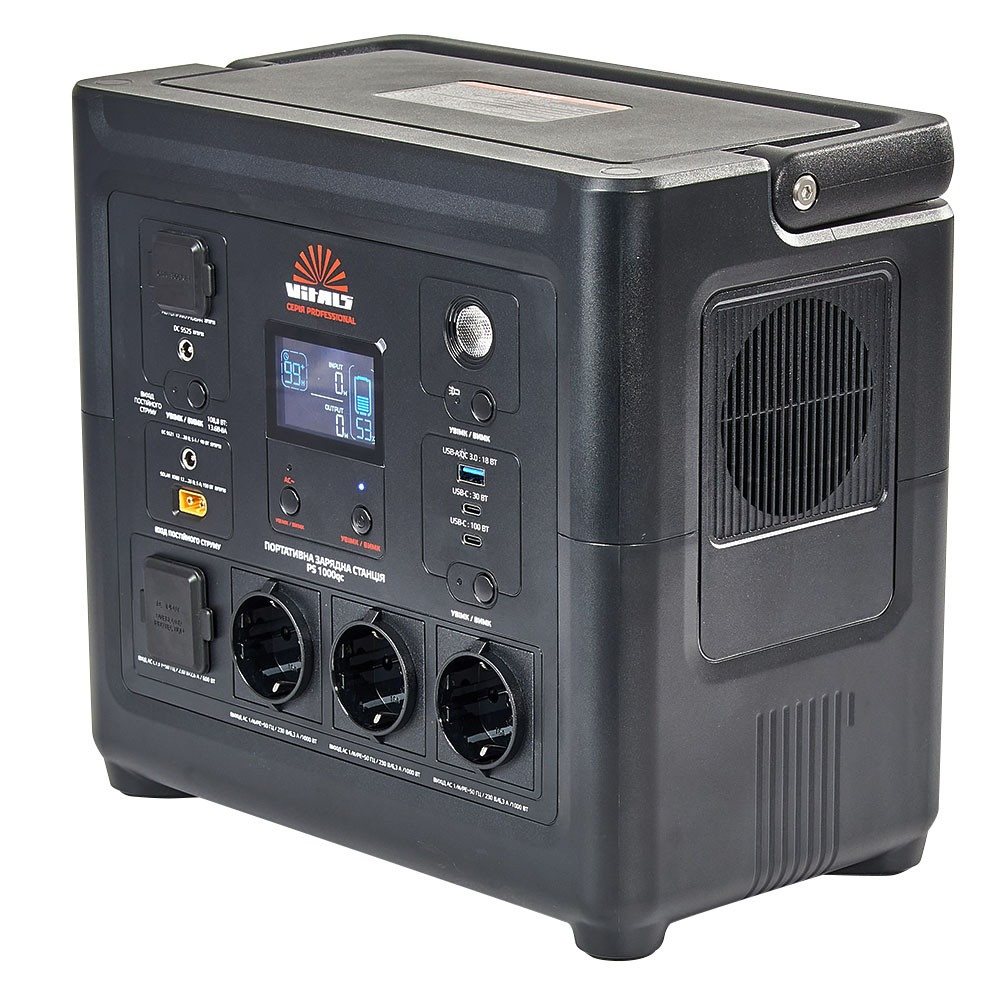 Портативна зарядна станція 1000Вт Vitals Professional PS 1000qc, фото 1
