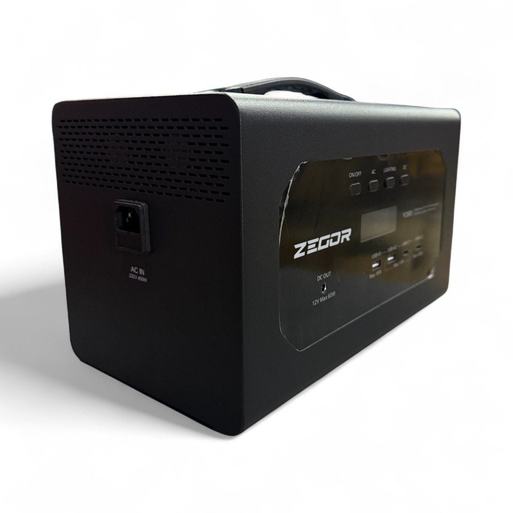 Багатофункціональна портатативна зарядна станція Zegor YC600 LiFePO4 600 Вт для швидкої зарядки техніки, фото 1