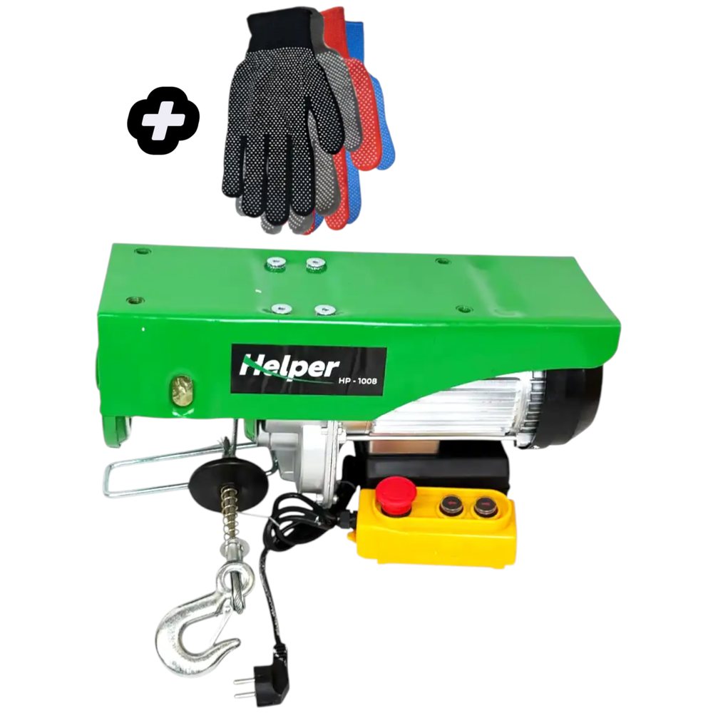 Пересувний електричний тельфер 500/1000 кг 12 м Helper HP-1008 електро лебідка, фото 1