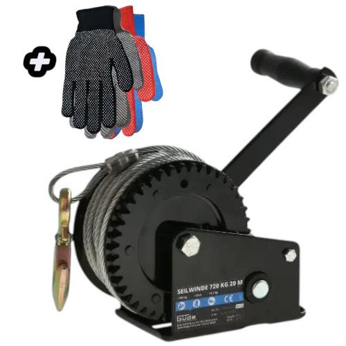Ручна барабанна лебідка GUDE GD-5512 720 кг ручна лебідка для гаража та будівництва, фото 1