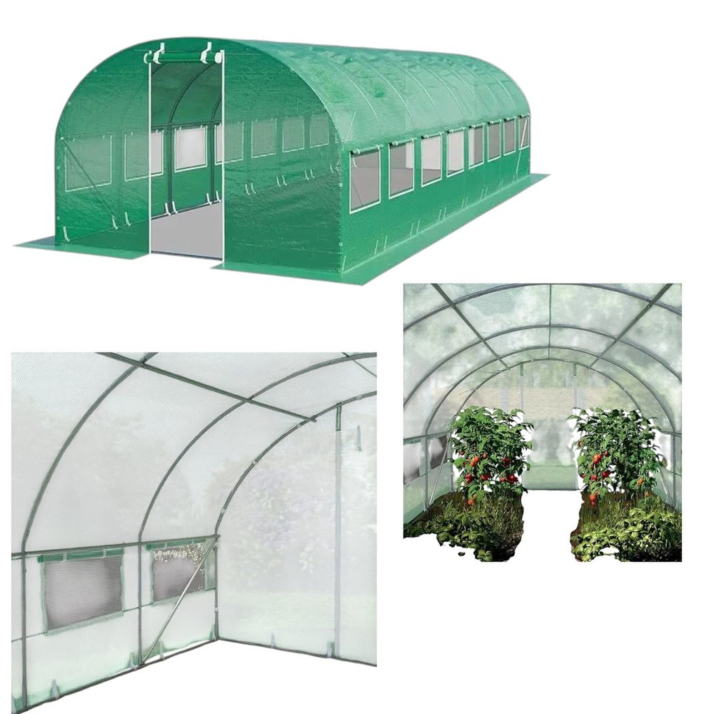Садова теплиця арочна Agronom 24 м² 800×300×200 см для вирощування ранніх овочів зелені та розсади, фото 1