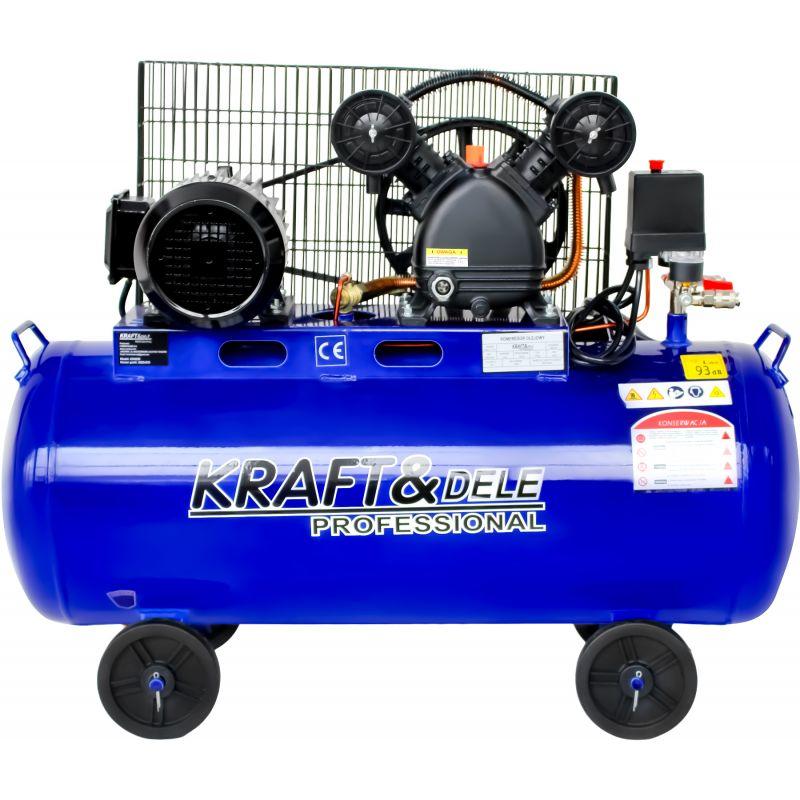 Пневматичний компресор 100 л 3.4 кВт 400 В Kraft&Dele KD4055 масляний компресор для сто пневмокомпресор, фото 1