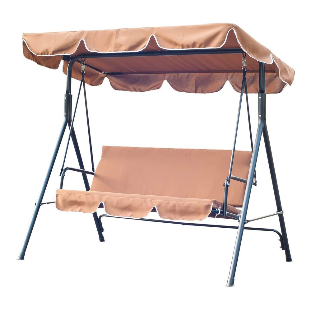 Садова гойдалка 3-місна 170×110×153 см GardenRelax Home гойдалка садова з козирком лавка гойдалка садова, фото 1