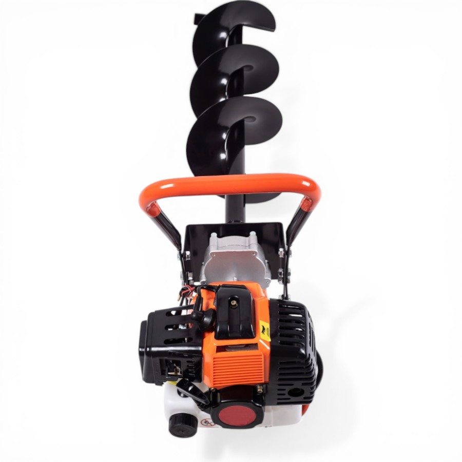 Бензобур для земляних робіт BOXER BX-122 5.2 к.с. 52 см³ з 3 свердлами 150-250 мм бензобур зі шнеком, фото 1