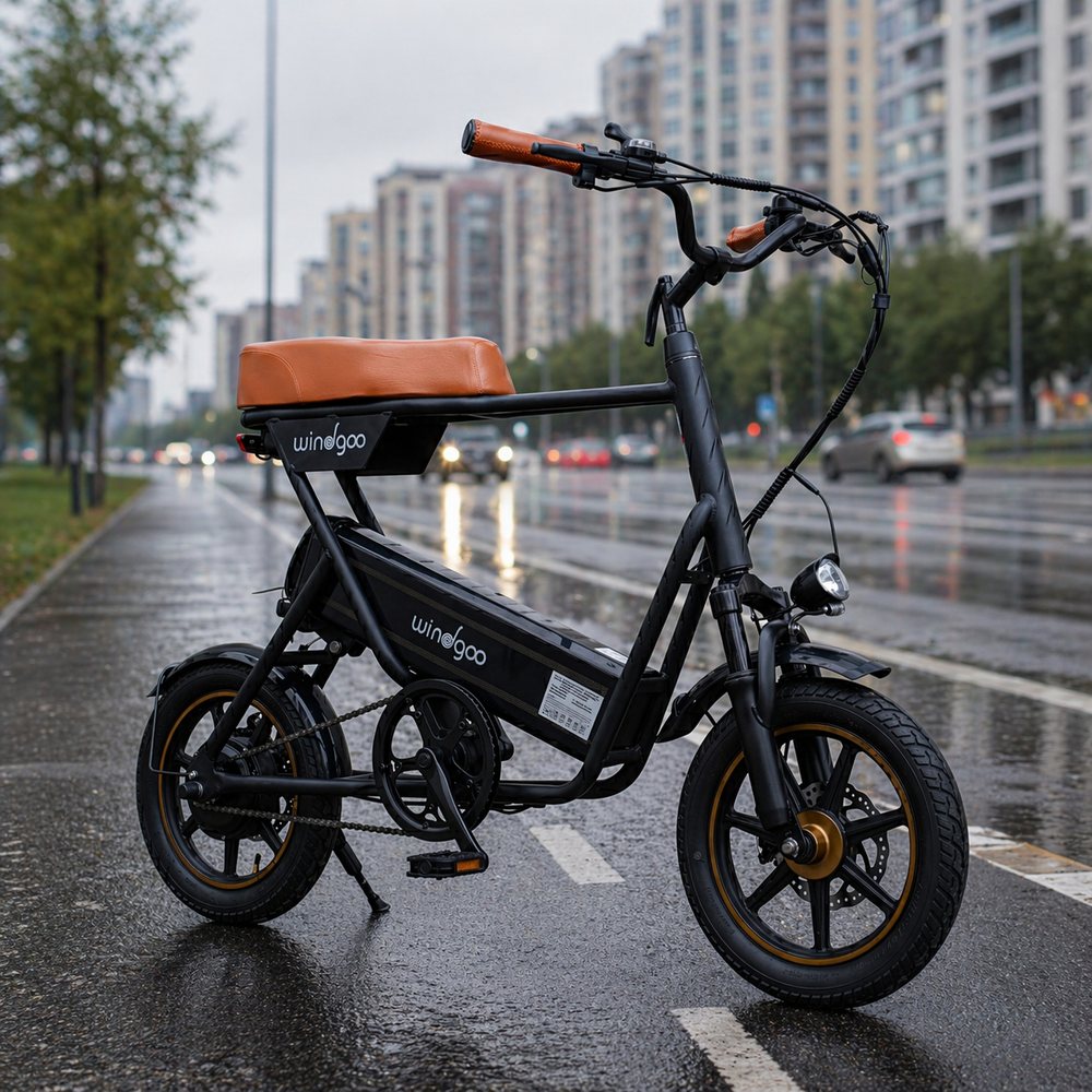 Електровелосипед для міста акумуляторний 25-30 км 25 км/год Windgoo - F1 акумуляторний велоскутер, фото 1