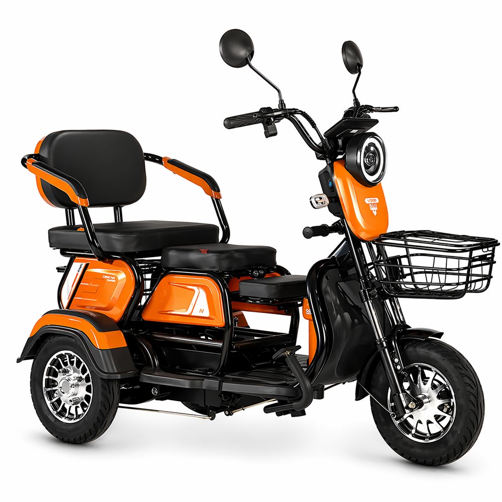 Акумуляторний трьохколісний скутер 1000Вт 72В/20Ah UrbanTrike пасажирський триколісний скутер, фото 1