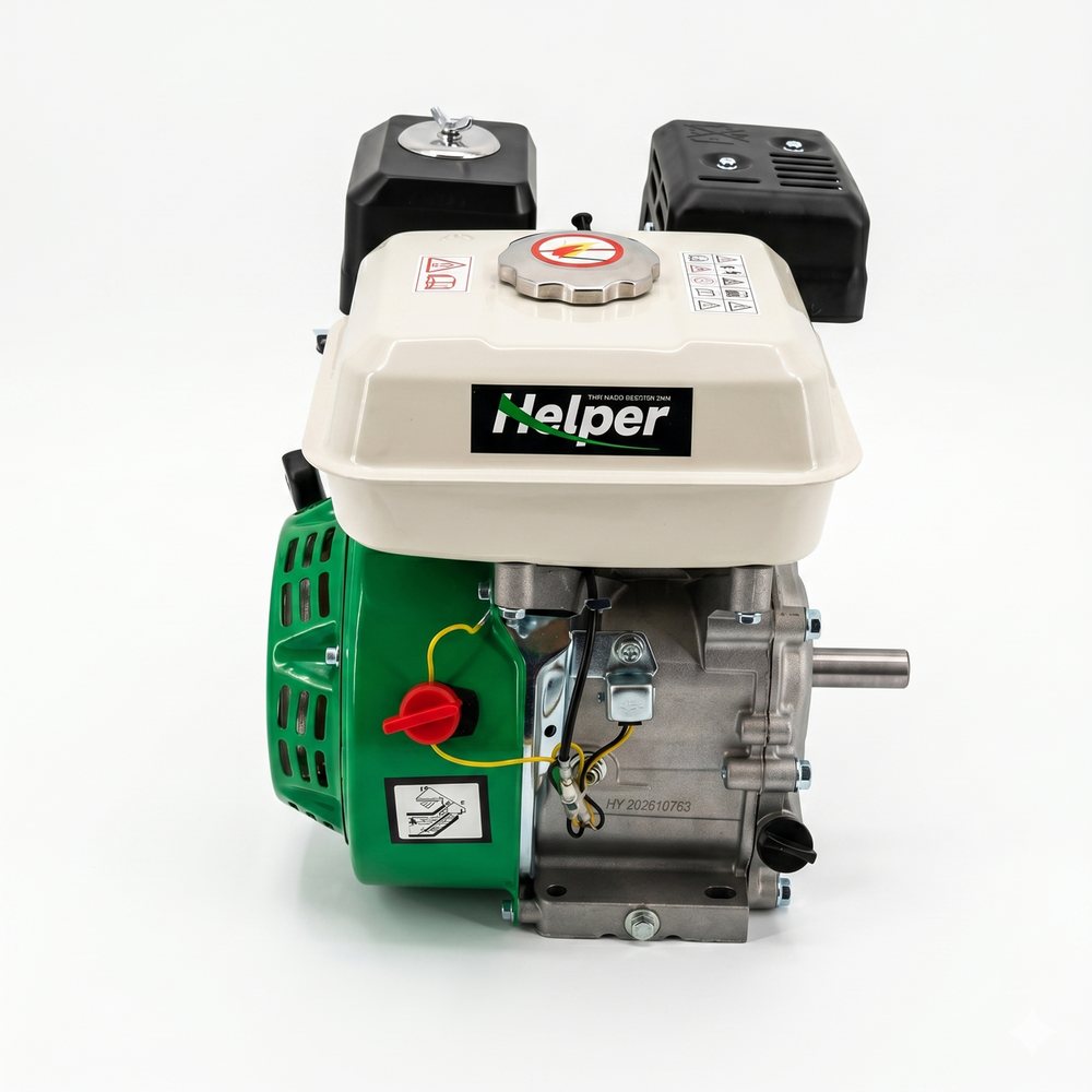 Двигун бензиновий для кулитиватора 7 к.с. 4 л Helper HP - 1002/1 під шпонку двигун внутрішнього згорання бензиновий, фото 1