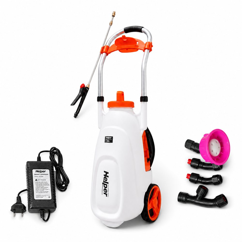 Обприскувач з акумулятором 20 л. Helper HP - 1168 обприскувач для городу з колесами, фото 1
