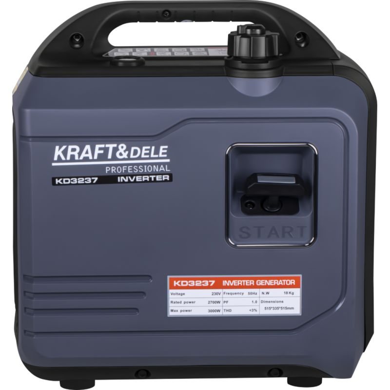 Інверторний електрогенератор для дому Kraft&Dele KD3237 3 кВт 230 В бензиновий генератор інвертного типу, фото 1