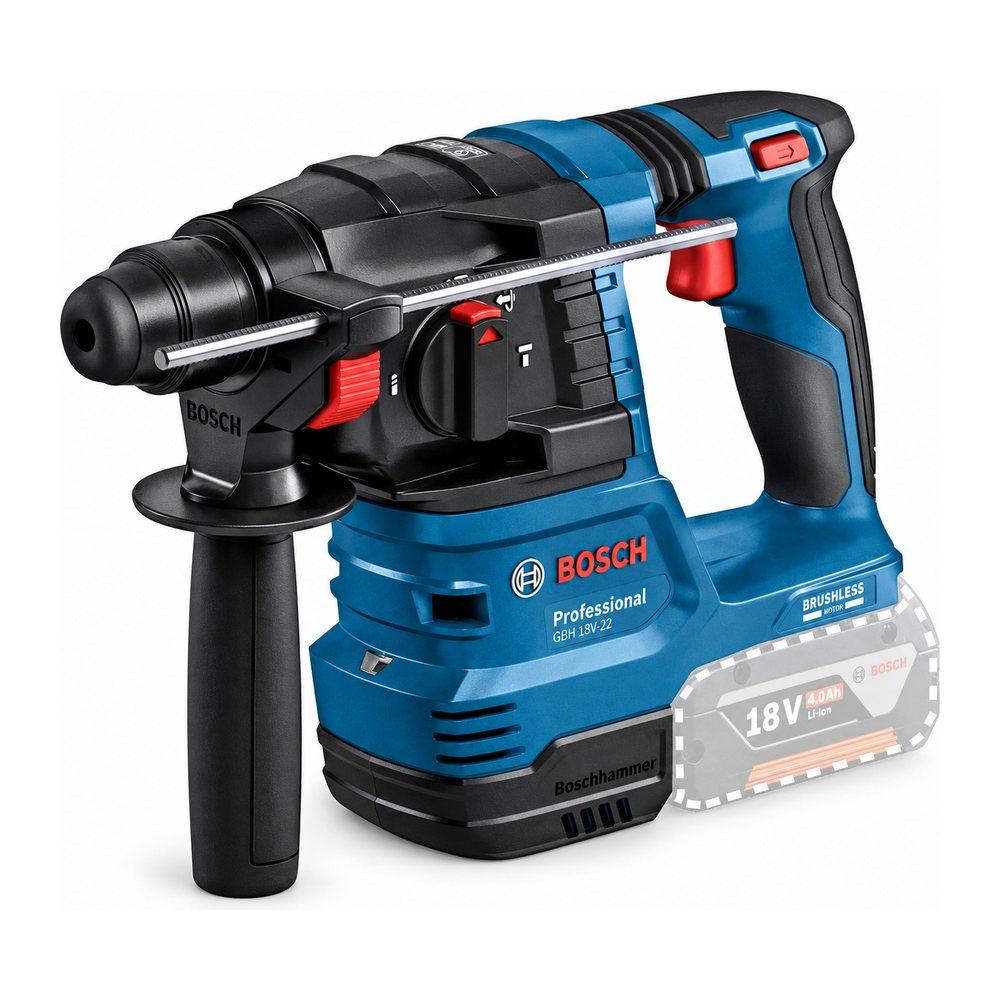 Акумуляторний перфоратор Bosch PRO GBH 18V-22 SDS-plus, без акб (0611924000), фото 1