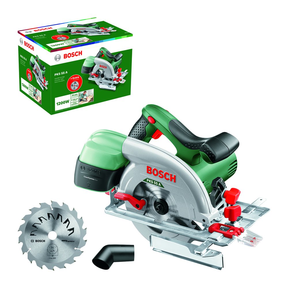 Циркулярна пила Bosch PKS 55 A + 1 пиляльний диск (0603501002), фото 1