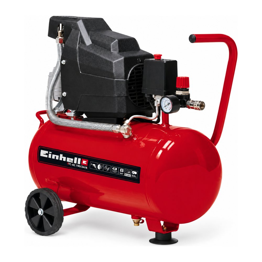 Компресор повітряний Einhell TC-AC 190/24/8, 1500Вт, 24л, 160л/хв, 8бар, фото 1