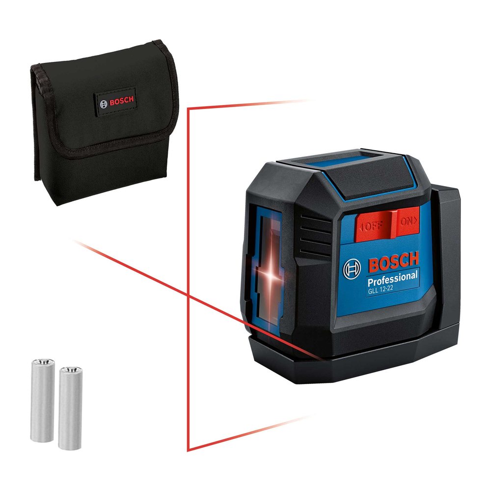 Лазерний нівелір Bosch Professional GLL 12-22 з батарейками та чохлом (0601065220), фото 1