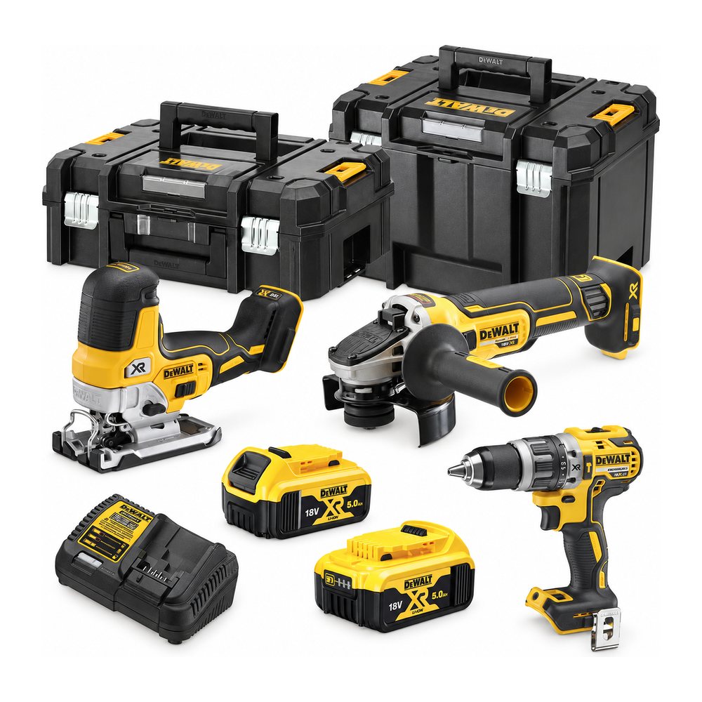 Набір із трьох акумуляторних безщіткових інструментів DeWalt DCK329P2T, фото 1
