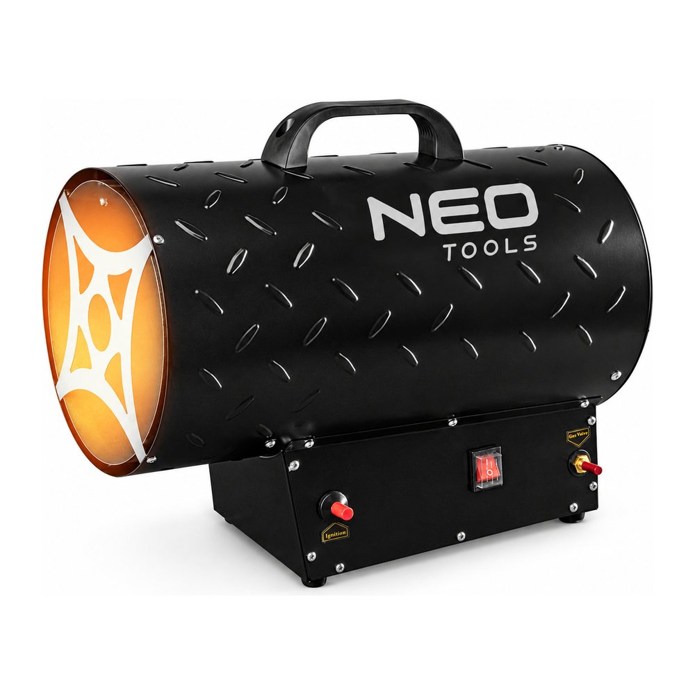 Теплова гармата газова Neo Tools 90-084 30 кВт для 300 м2 Чорний, фото 1