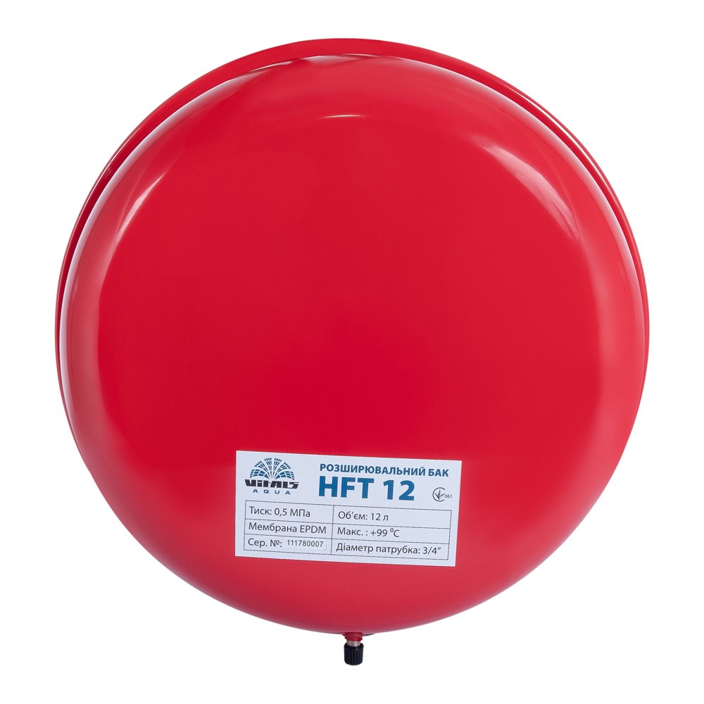 Розширювальний бак Vitals HFT 12, 12 л, підключення 3/4 дюйма, фото 1