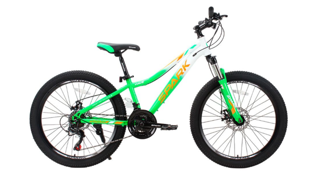 Велосипед SPARK WAVE JR. 24″, рама 12″, зелений із білим, фото 1