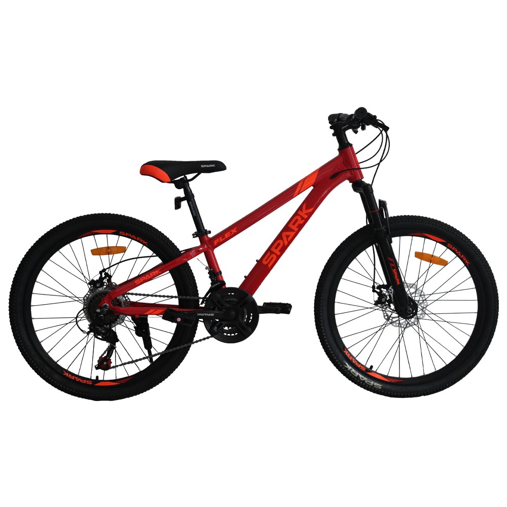 Велосипед SPARK FLEX 24″, алюмінієва рама 11″, червоний, фото 1