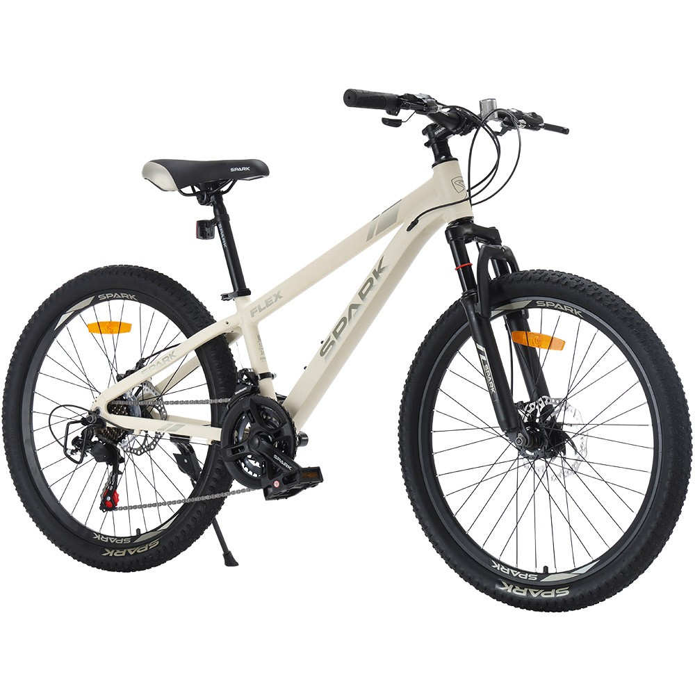Велосипед SPARK FLEX 24″, алюмінієва рама 12″, кремовий, фото 1