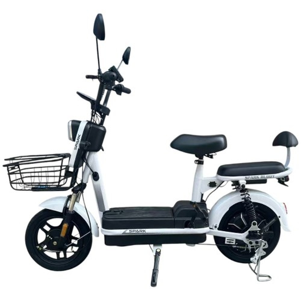 Електровелоскутер SPARK BUDDY, 500 Вт, 48 В 12 А·год, білий, фото 1