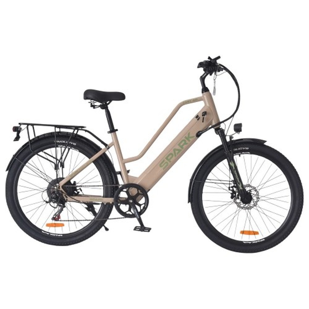 Електровелосипед SPARK E-CITY EASY GO, рама 17″, бежевий, фото 1