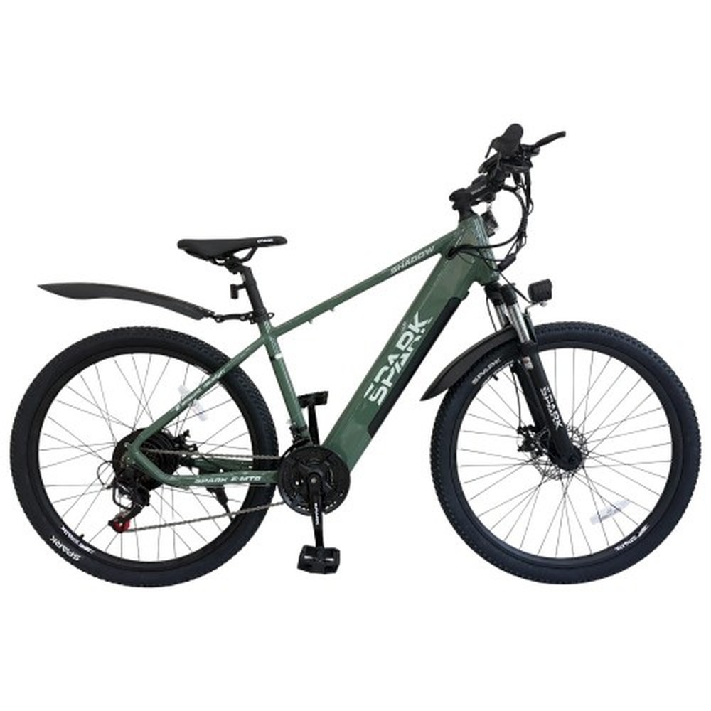 Електровелосипед SPARK E-MTB SHADOW, рама 15″, темно-зелений, фото 1