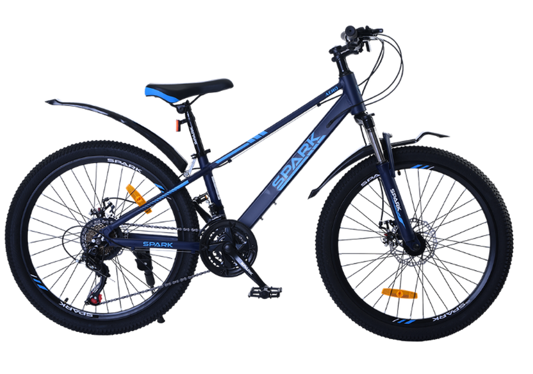 Велосипед SPARK AERO 24″, рама 12″, темно-синій матовий, фото 1