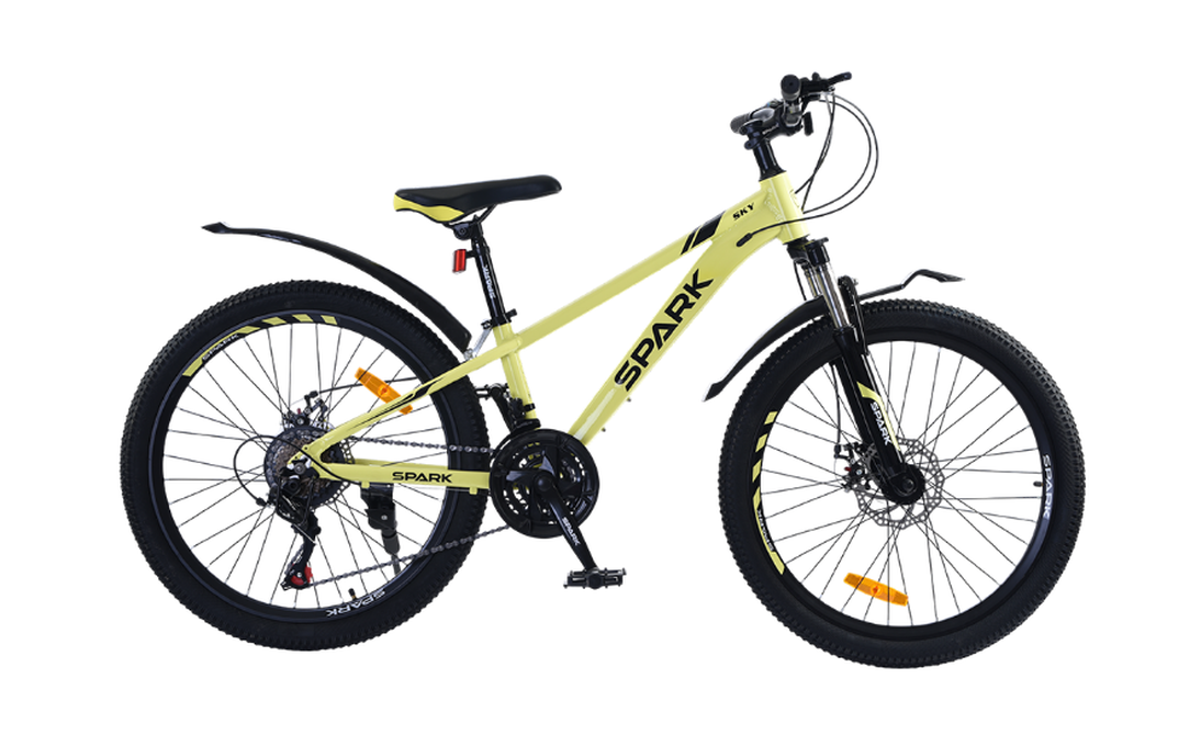 Велосипед SPARK SKY 24″, рама 11″, пастельно-жовтий, фото 1